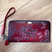 Skórzany portfel Flora - Czerwony - Mała galanteria skórzana