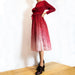 Kleid Dundee Rot abgestuft Exklusiv - Kleider