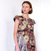 Ouranos patchworkowa sukienka miedziana Studio - Sukienki