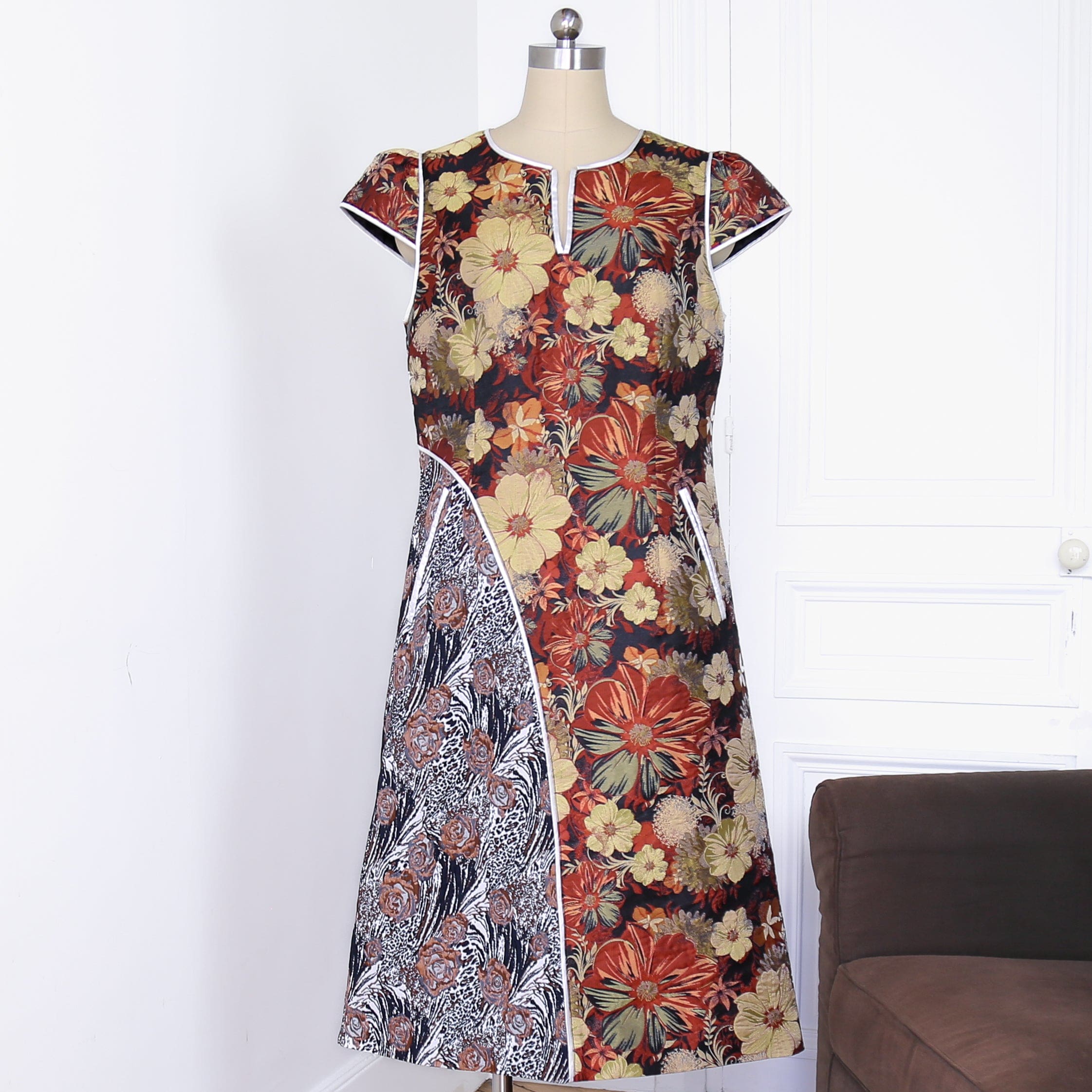 Kleid Ouranos Patchwork Kupfer Studio - Kleider