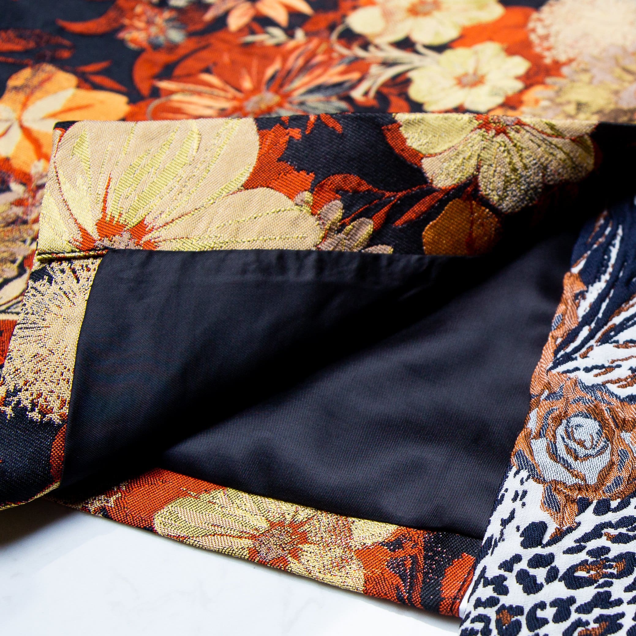 Ouranos patchwork koperen jurk Studio - Jurken