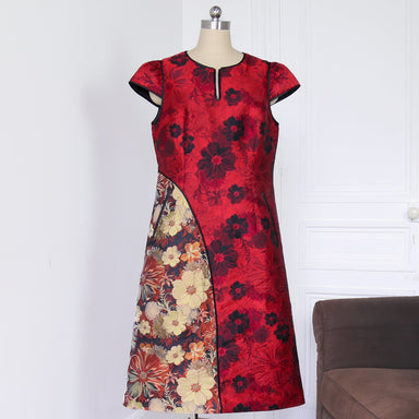 Ouranos röd patchwork-klänning Studio - Klänningar
