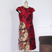 Ouranos czerwona sukienka patchworkowa Studio - Sukienki
