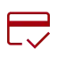 Red outline of a rectangular checkbox with a tick inside.