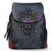 Dryades Leather Backpack - Blue - Bag
