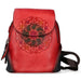 Dryades ryggsäck i läder - röd - väska