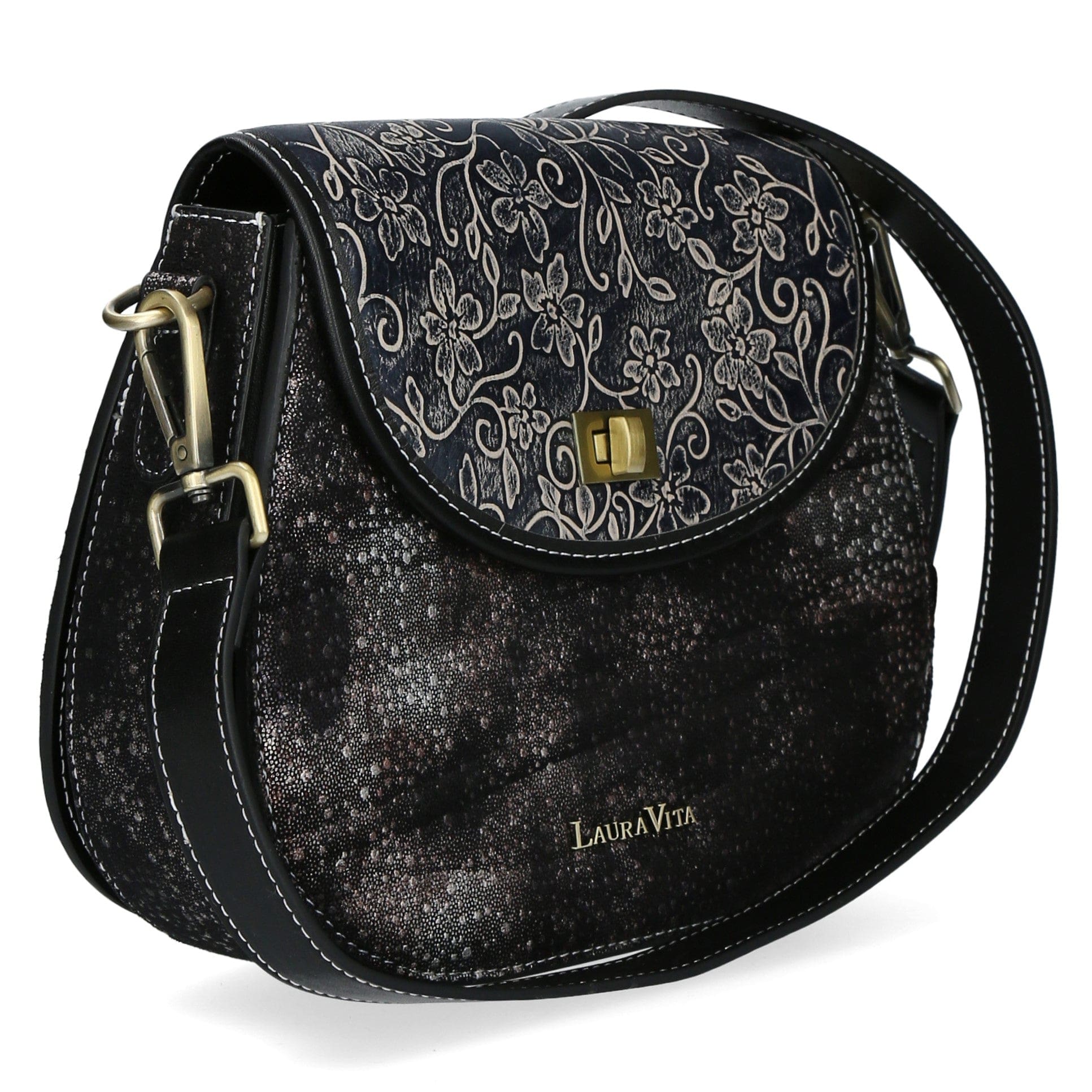 Leather Handbag 4504K - Grey - Bag