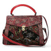 Taschen Handtasche Leder 4546C - Granat - Taschen