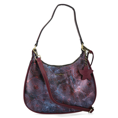 Leather Handbag 4735B - Wine - Bag