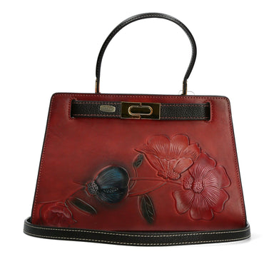 Emiline Leather Bag - Red - Bag