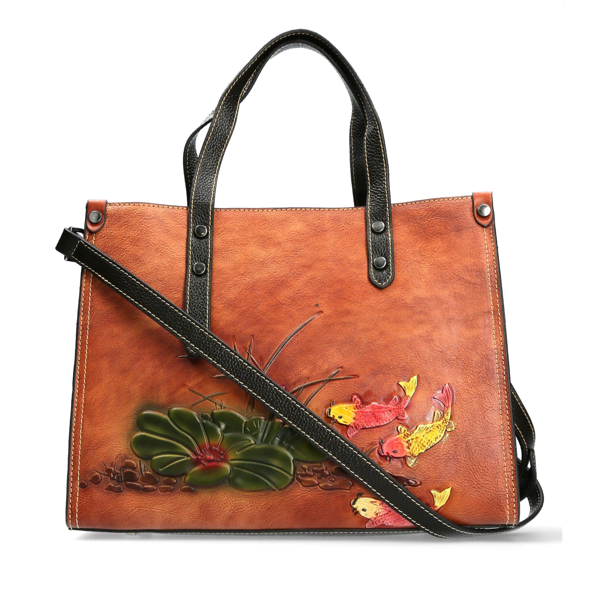Tapcal Leather Bag - Brown - Bag