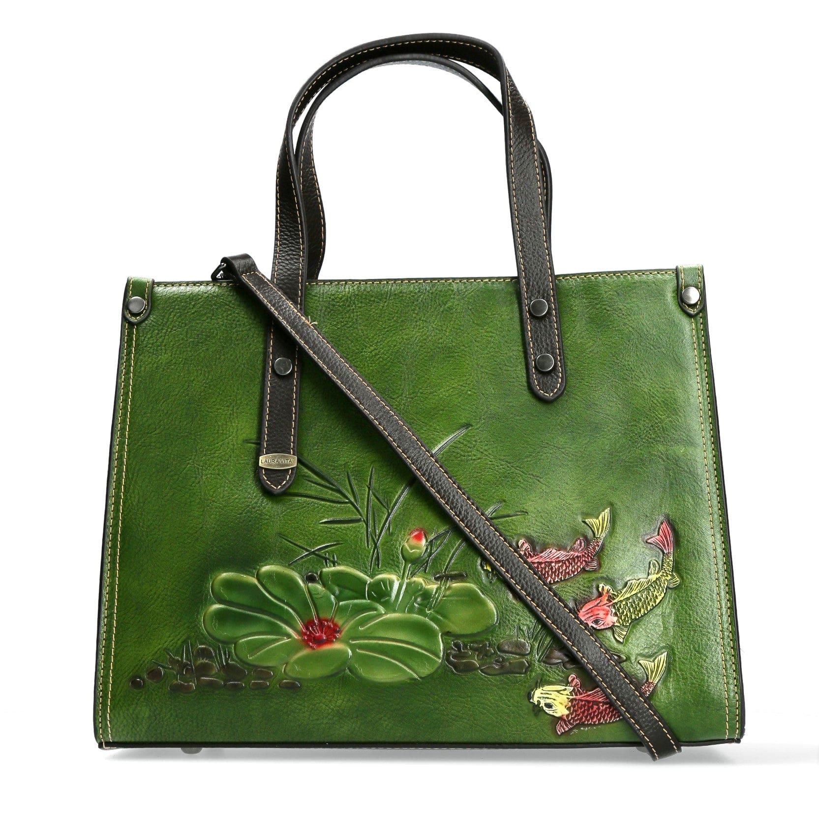 Tapcal lædertaske - grøn - Taske