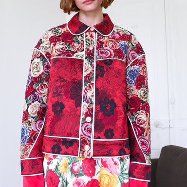 Nyx patchwork jakke rød Studio - Frakker og jakker