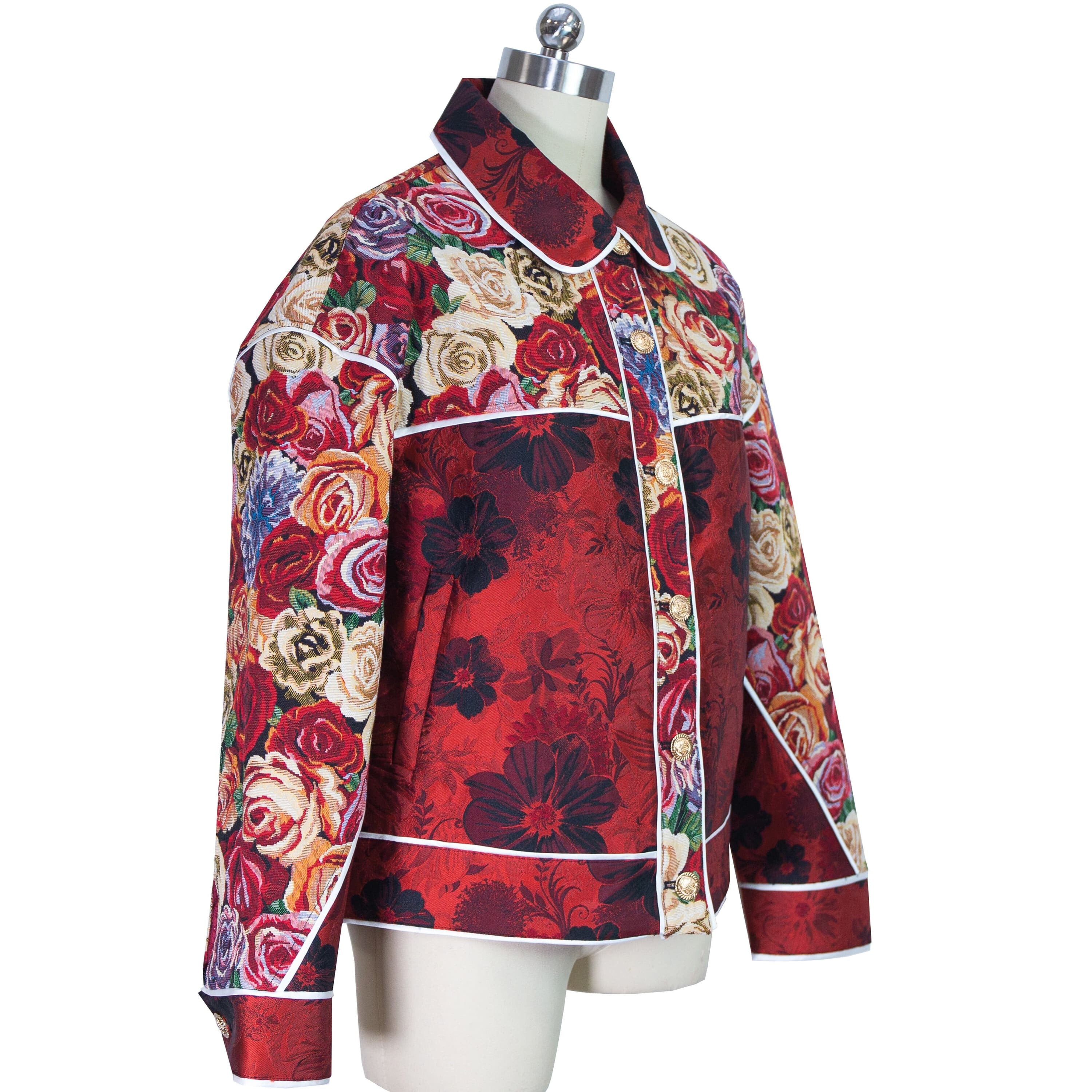 Nyx patchwork jas rood Studio - Jassen en mantels