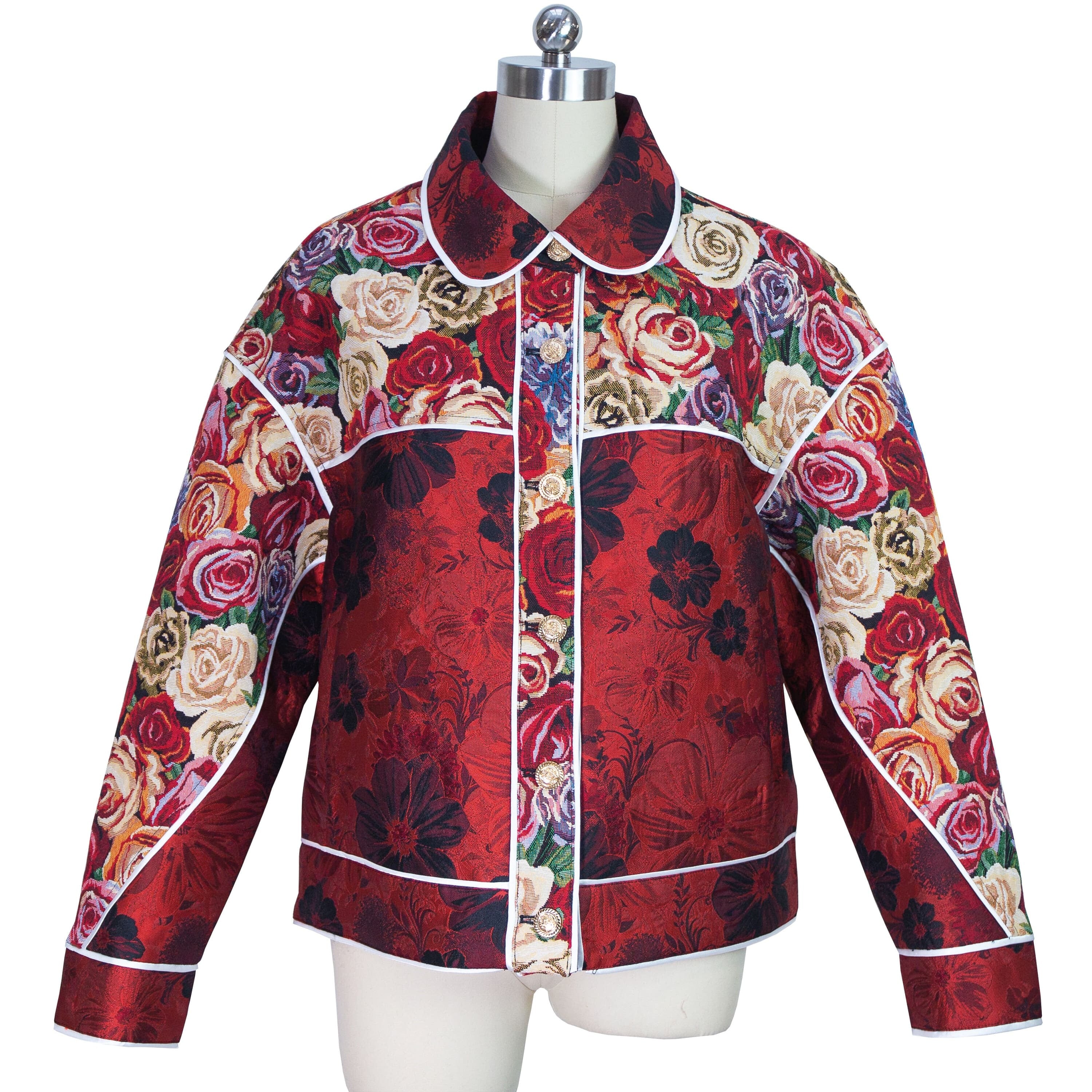 Nyx patchwork jakke rød Studio - Frakker og jakker