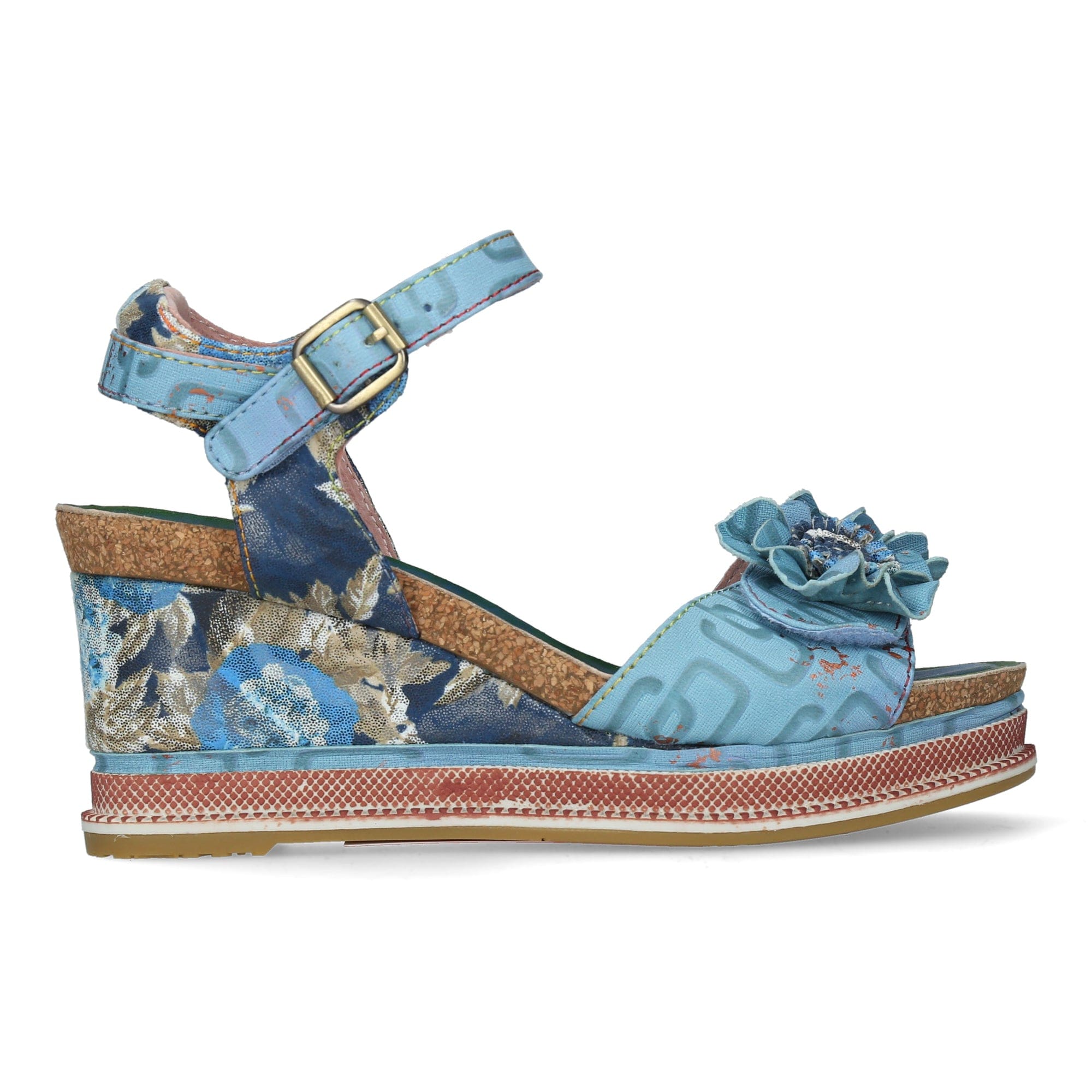 Chaussures HACDEO 09 Fleur - 35 / Bleu - Sandale