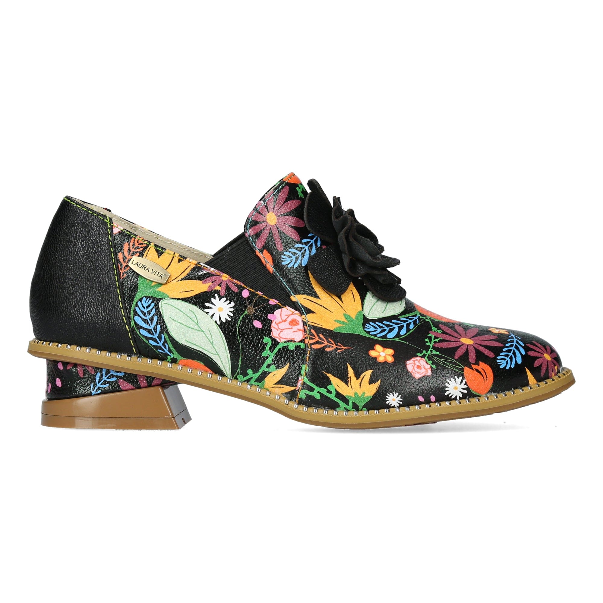 IBCIHALO 011 Flower - 35 / Black - Moccasin Shoes