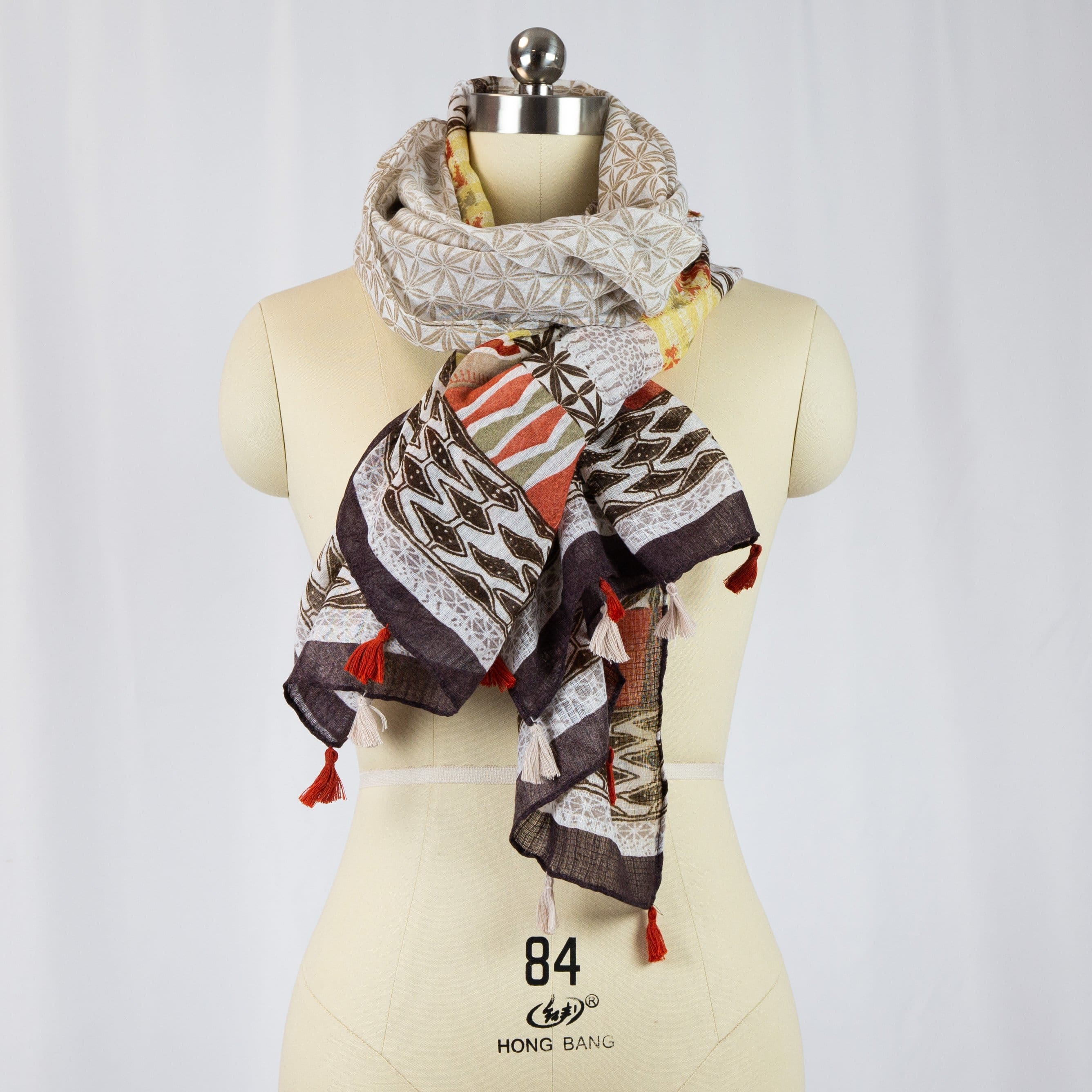 Sjaal met etnische details - Foulard