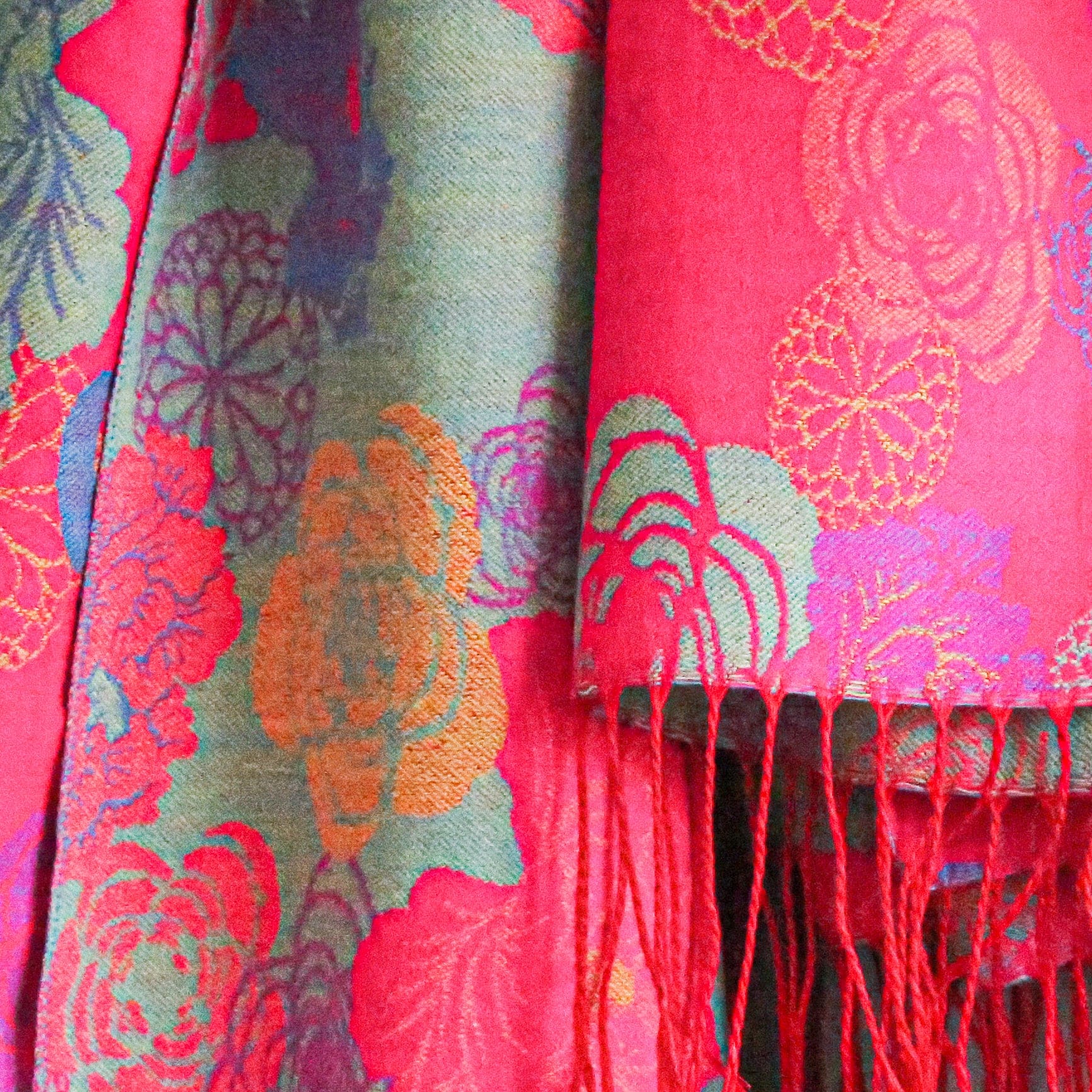 shawl Severine pashmina cashmere - Fuschia - shawl