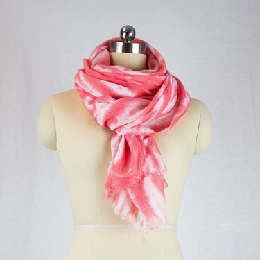 Tie and Dye gewebtes Halstuch - Rosa - Halstuch