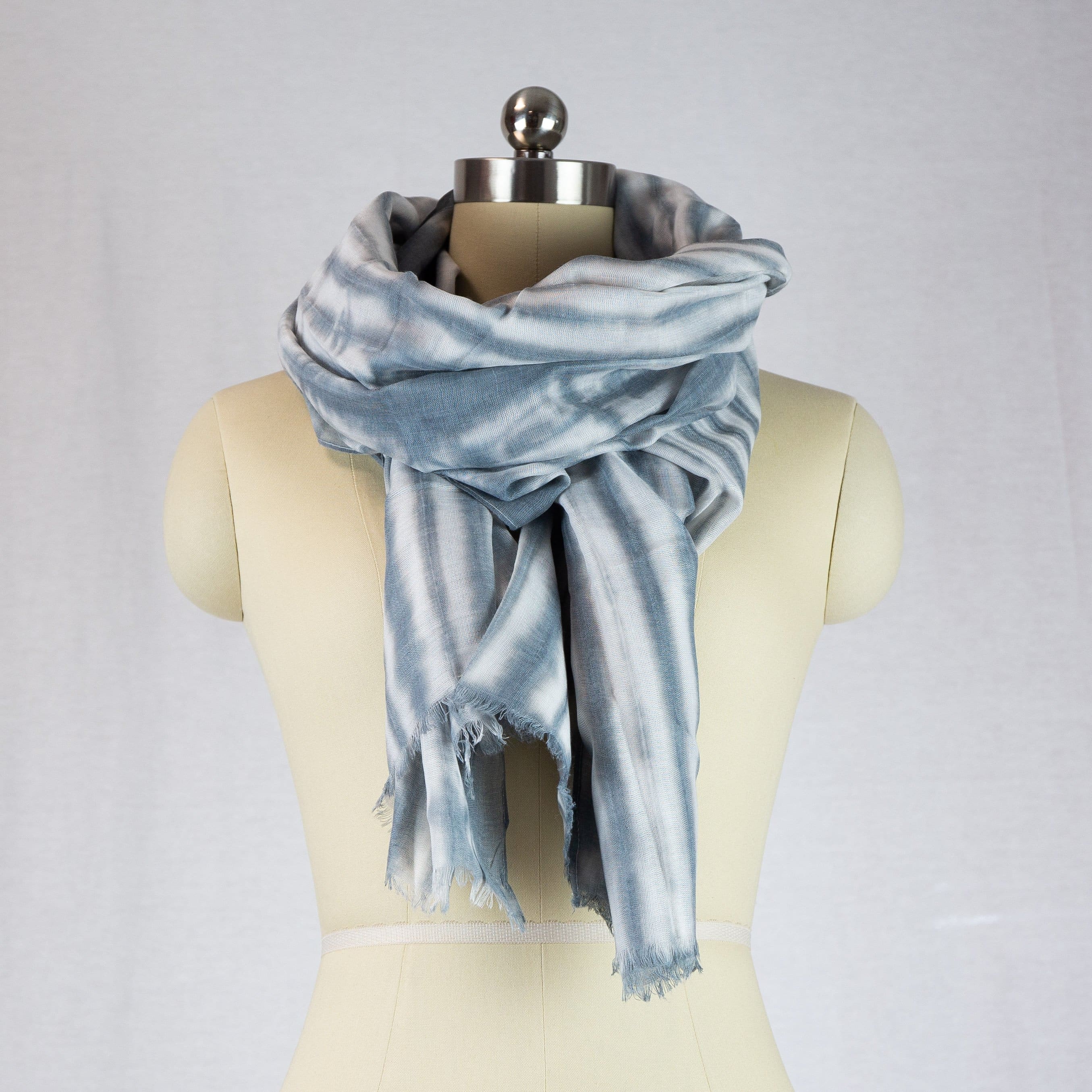 shawl woven Tie and Dye - Grey - shawl