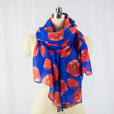 shawl woven poppy - Blue - shawl