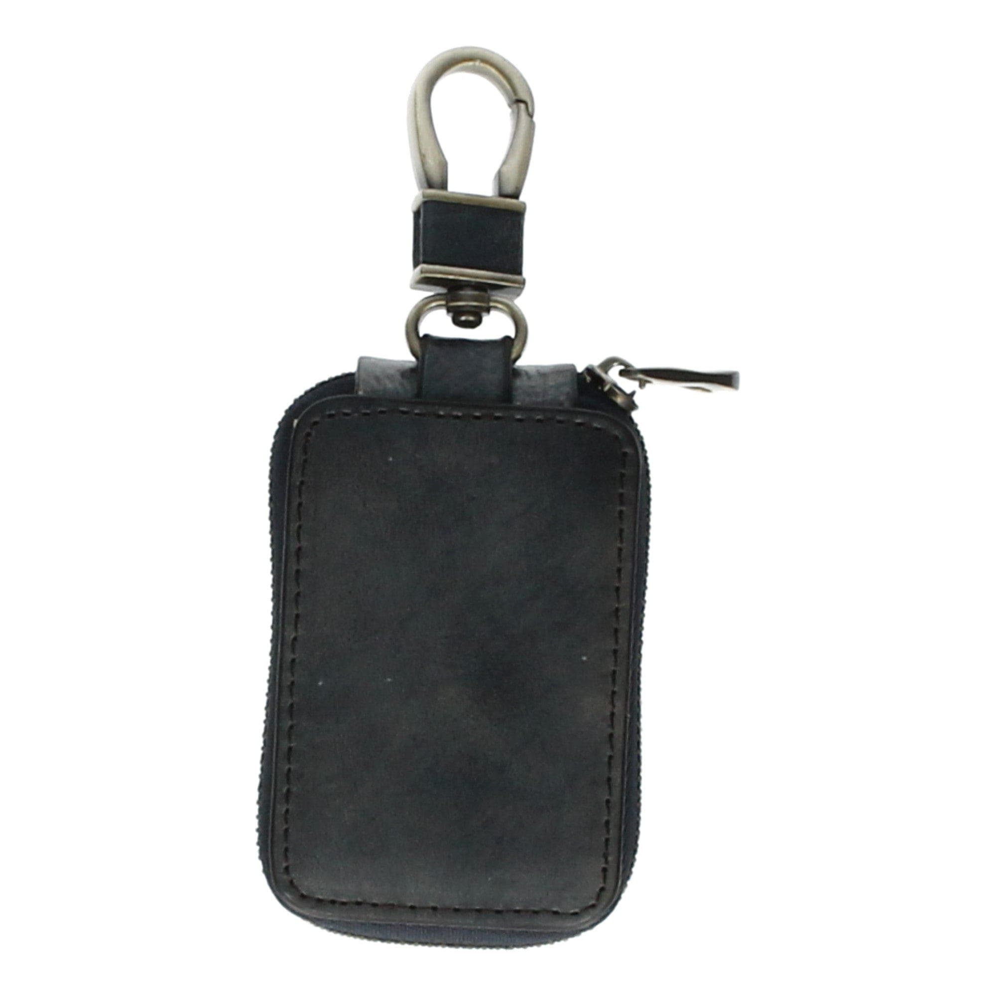 Porte-clefs et porte-monnaie en cuir à mousqueton - Noir - Petite maroquinerie