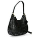 Handväska i läder 4555A - svart - väska