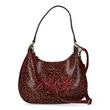 Taschen Handtasche Leder 4555B - Granat - Taschen