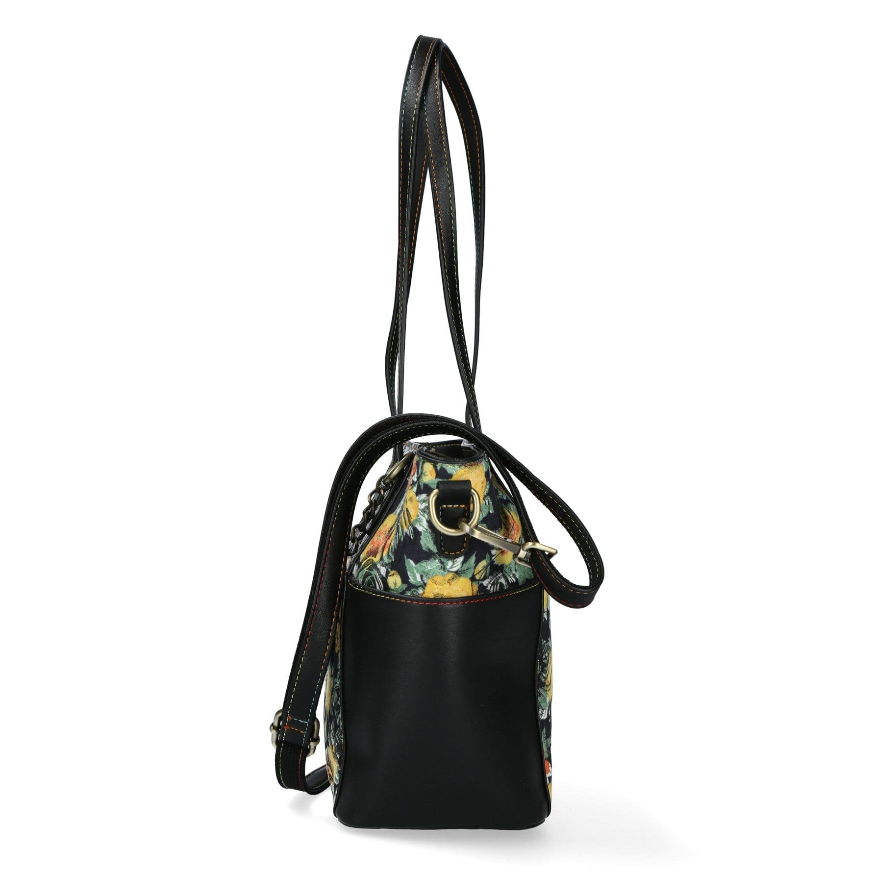 Leather Handbag 4739B - Black - Bag