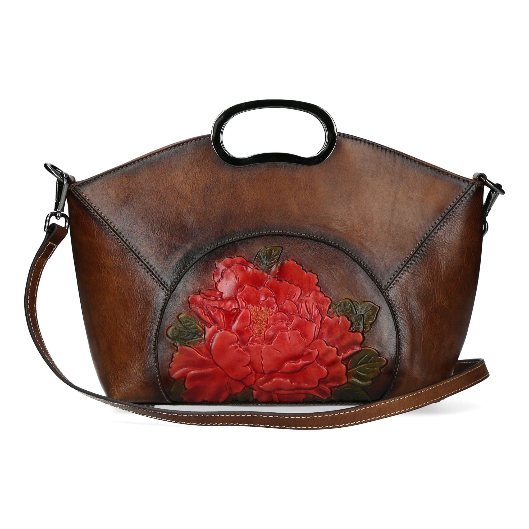 Erytheia Leather Bag - Brown - Bag