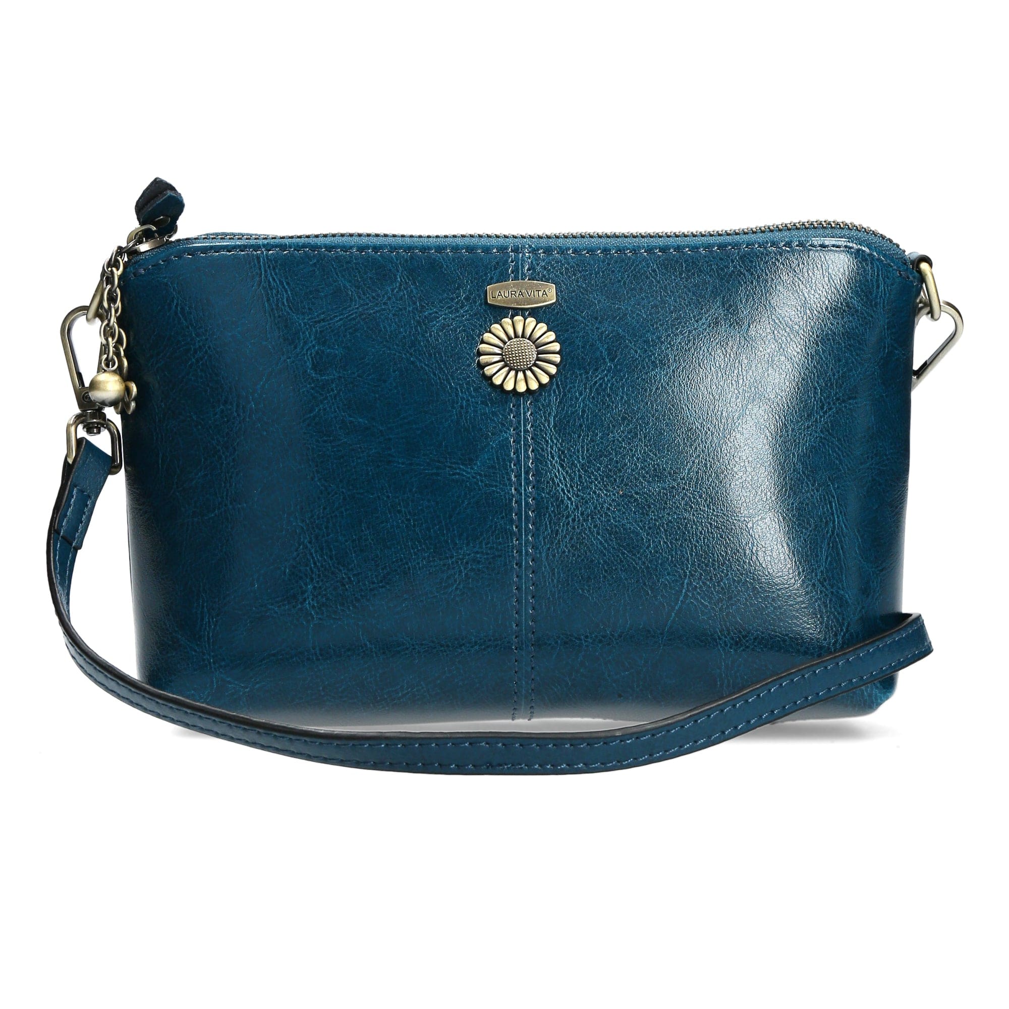 Poplar Leather Bag - Blue - Torba