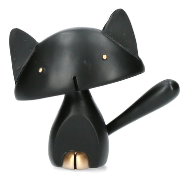 Little black cat ring holder statue - Decoration
